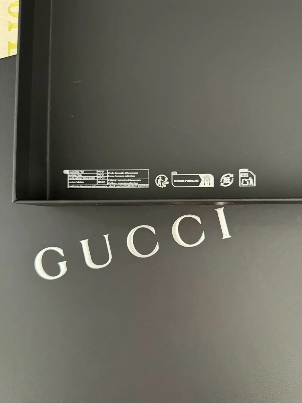 Gucci Clothing Empty Gift Box with Ribbon - Black New
